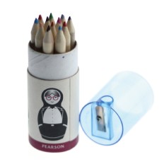 Wooden color pencil set with sharpener - Pearson